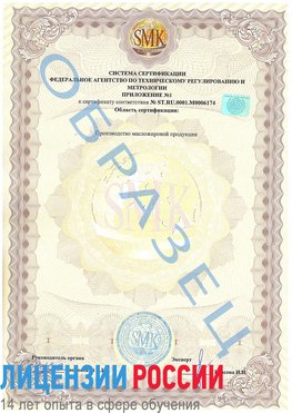 Образец сертификата соответствия (приложение) Калач-на-дону Сертификат ISO 22000