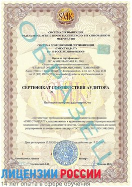 Образец сертификата соответствия аудитора Калач-на-дону Сертификат ISO 13485