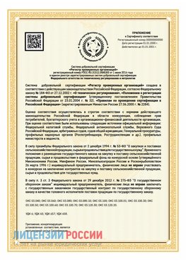Приложение к сертификату для ИП Калач-на-дону Сертификат СТО 03.080.02033720.1-2020